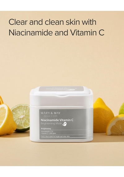 Niacinamide + C Vitamini İçeren Aydınlatıcı Maske Paketi 1 Adet / 400 Gr