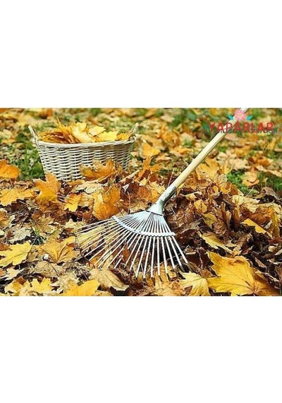 Yaprak Tırmığı Ayarlı Metal Tırmık +Sapı