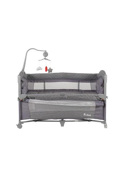 Prego Bedside Anne Yanı Oyun Parkı 70x120 Cm - Gri