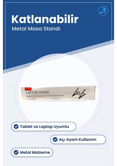 Metal Notebook Standı Tablet Ve Laptop İçin Katlanabilir Ayarlı A