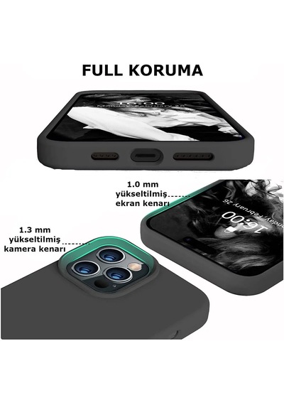 Apple Uyumlu iPhone 14 Pro Max Menekşe Mor Silikon Kılıf Leke Tutmaz Içi Süet