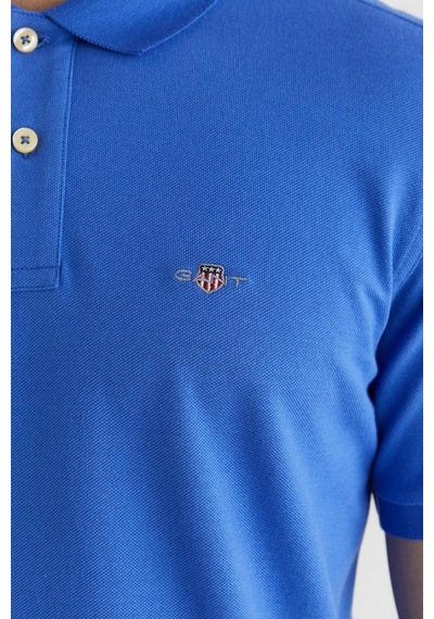 Gant Erkek Mavi Regular Fit Logolu Polo Yaka T-shirt-14705