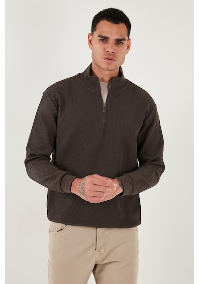 Buratti Pamuklu Regular Fit Yarım Fermuarlı Dik Yaka Erkek Sweat 5905716 Koyu Kahve Buratti Pamuklu Regular Fit Yarım Fermuarlı Dik Yaka Erkek Sweat 5905716 Koyu Kahve