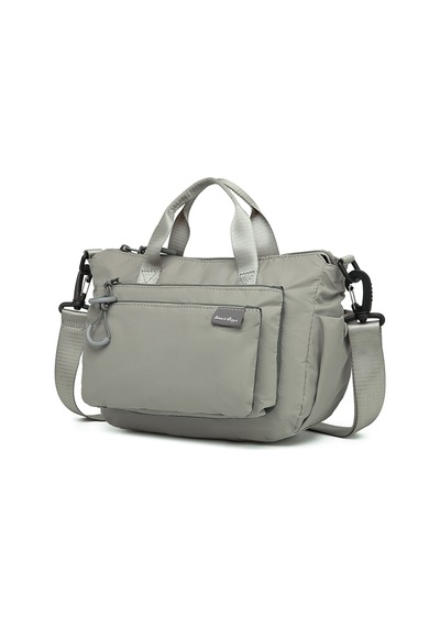 Smart Bags Hafif Kumaş Günlük Küçük Boy Uzun Askılı Kadın Omuz Çantası Açık Gri