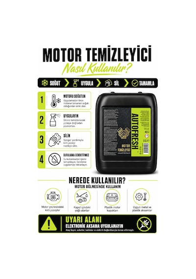 Araç Susuz Motor Yağ Kir Temizleyici Ve Parlatıcı 5lt - Sünger