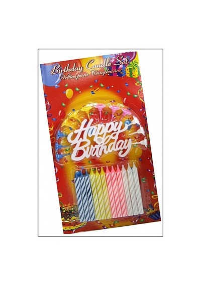 Büro Ev Ofis Dekoru İçin Renkli Happy Birthday Doğum Günü Mumları Diğer