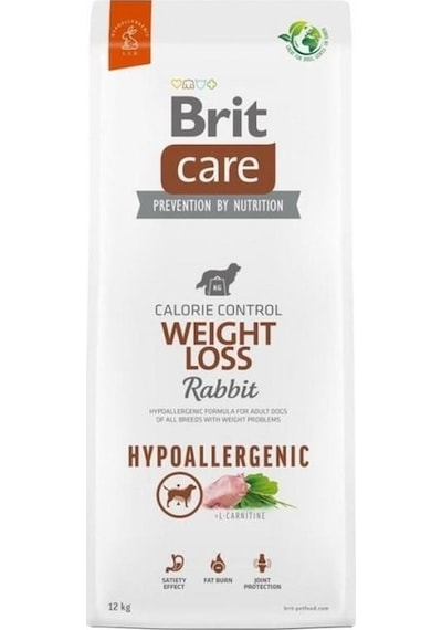 Brit Care Hypo Allergenic Weight Loss Tavşan Etli Kilo  Yetişkin Köpek Maması 12 KG