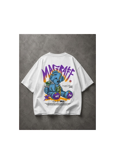 Yolo Street Mgrf Ayıcık Baskılı Beyaz Oversize Erkek Tişört Büyük Sırt Baskı %100 Pamuk Streetwear Beyaz1a1 Yolo Street Mgrf Ayıcık Baskılı Beyaz Oversize Erkek Tişört Büyük Sırt Baskı %100 Pamuk Streetwear Beyaz1a1