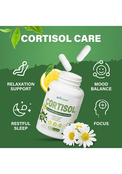 İngreens Cortisol 15-in-1 Ashwa/gandha Theanine & Lemon Balm Rhodiola Magnesium Relaxation & Restful