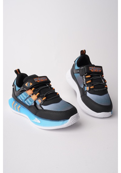 Muggo Zuzu Cırtlı Ve Bağcıklı Günlük Çocuk Sneaker Spor Ayakkabı Mavi