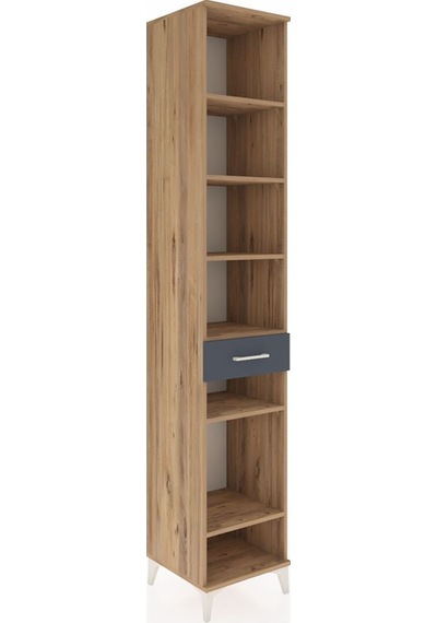 Hyperion Dolap 6 Raflı Tek Çekmeceli 44x44x243 Çam-antrasit Atlas Çam Hyperion Dolap 6 Raflı Tek Çekmeceli 44x44x243 Çam-antrasit Atlas Çam