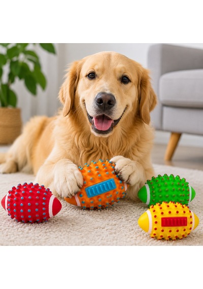 Bakgelal Sesli Kauçuk Köpek Oyuncağı Diş Kaşıma Ve Diş Temizleme Çiğneme Topu