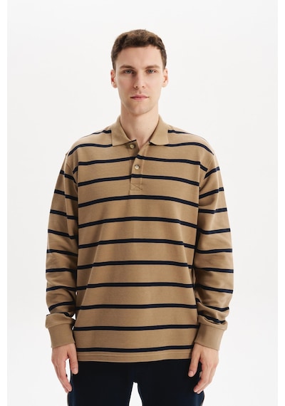 AR-MA Arma Erkek Regular Fit Çizgili %100 Pamuk Ringel Ottoman Kumaş Polo Yaka Ribanalı Sweatshirt K30554952502 Gri AR-MA Arma Erkek Regular Fit Çizgili %100 Pamuk Ringel Ottoman Kumaş Polo Yaka Ribanalı Sweatshirt K30554952502 Gri