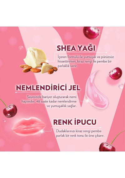 Vaseline Lip Therapy Dudak Bakım Kremi Cherry Blush 4.8 Gr X2