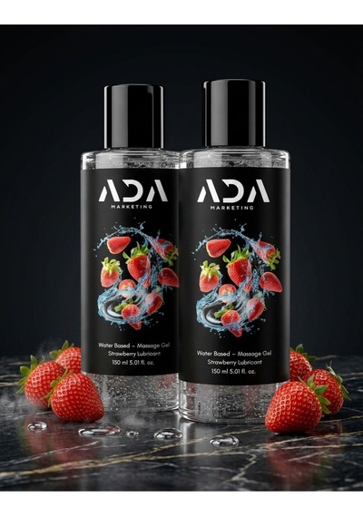 2 Adet 150ml Çilek Aromalı Kayganlaştırıcı Jel