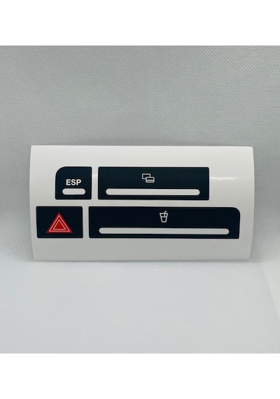 A4 B6 - B7 Kasa 2001-2008 Arası Dörtlü Sinyal Bardaklık Esp Düğmesi Sticker Etiket Tamir Kiti 1 Adet