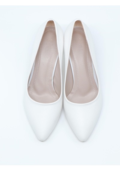 Nesilshoes Nesil Shoes Elva 050 Beyaz Topuklu Kadın Stiletto