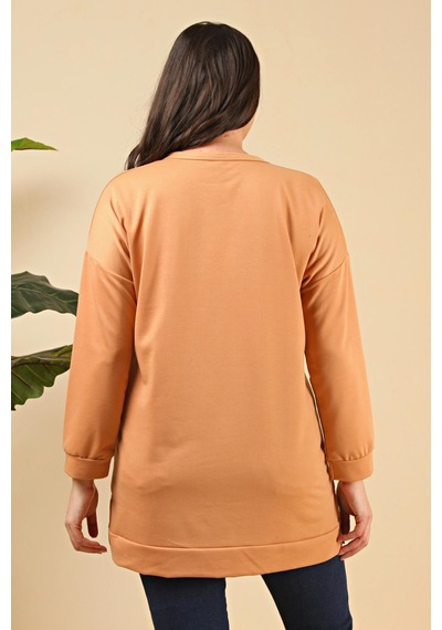 Ferace Kadın Oversize İki İplik Tesettür Tunik 001