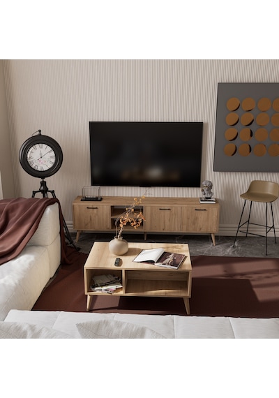 Mezza Set 1587-2076 Exxen 180 Cm Tv Ünitesi + Exxen Orta Sehpa - Sepet Rengi Mezza Set 1587-2076 Exxen 180 Cm Tv Ünitesi + Exxen Orta Sehpa - Sepet Rengi