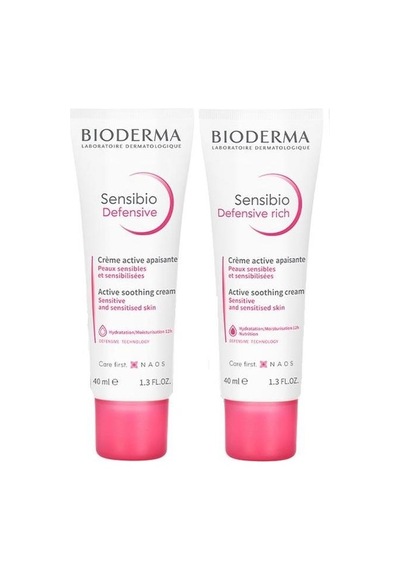 Bioderma Sensibio Defensive Cream 40 ML + Sensibio Defensive Rich Cream 40 ML