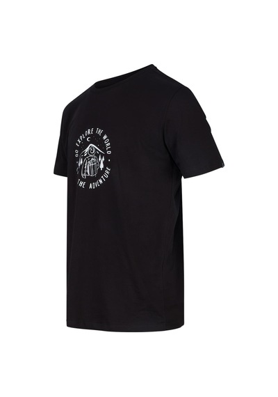 2as Alex Baskılı Erkek Sıfır Yaka T-shirt Siyah