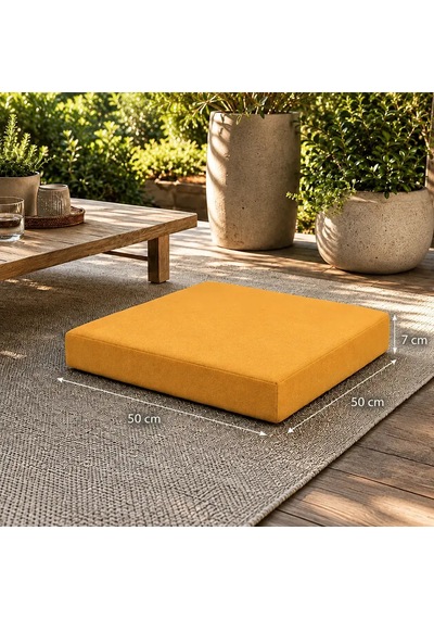 Kare Blok Minder 50 50 7 Cm Hardal İç Mekân Renk: Antrasit, Kullanım: Dış Mekân Diğer