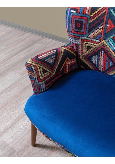 Bienvelle Mavi Çay Seti İkili Koltuk (Balkon, Salon, Cafe)
