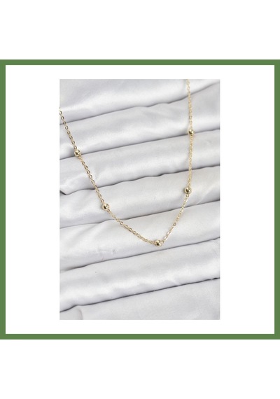 Bezos Cm Gold Renk Top Zincirli Kadın Kolye Hb006