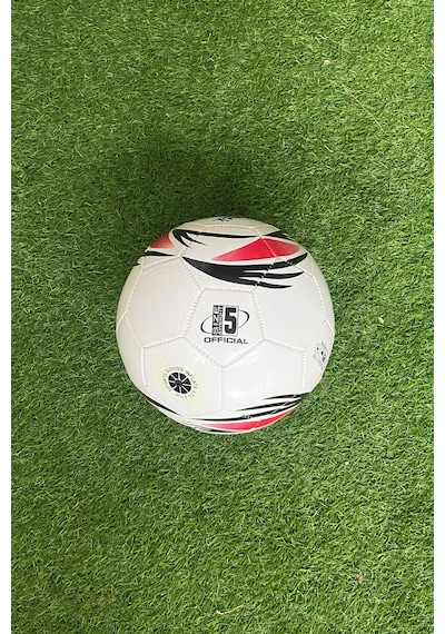 Futbol Topu Sert Zemin Halı Saha 5 Numara Beyazkırmızısiyah