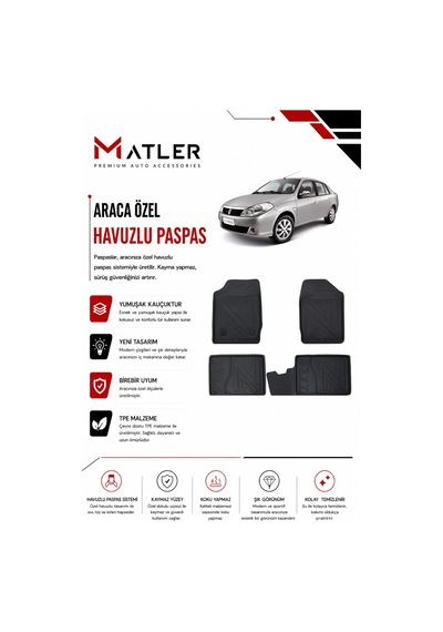 Renault Symbol 2013 Model 4d Ekstra Havuzlu Paspas