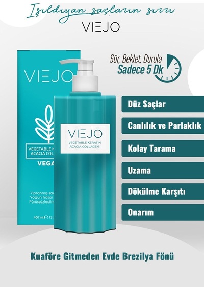 2 Adet - Vegan Saç Keratini - Collagen - Saç Düzleştirici - 535596015