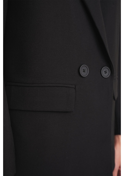 Mixray 4516 Kadın Bezayağı Blazer Ceket Siyah