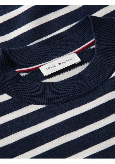 Tommy Hilfiger Cotton Jersey Fıne C-nk Ss Swt Kadın Mavi Kazak - Ww0ww49705