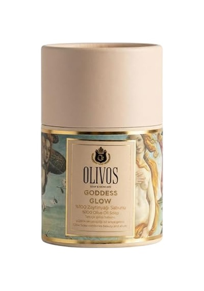Olivos Geleneksel El Yapımı%100 Zeytinyağlı Katı Sabun Beyaz Sabun Kokusu Premium Kutulu 2 100 G Goddess Glow Acı Badem
