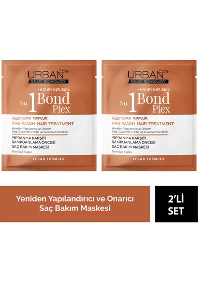 No.1 Bond Plex Restore Repair Yıpranma Karşıtı Duş Öncesi Saç Bakım Maskesi-2x50 Ml-vegan