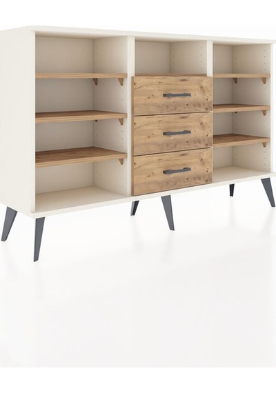 Arges Konsol 7 Raflı 3 Çekmeceli 132x30x83 Aytaşı-çam/çam Çam/çam Arges Konsol 7 Raflı 3 Çekmeceli 132x30x83 Aytaşı-çam/çam Çam/çam