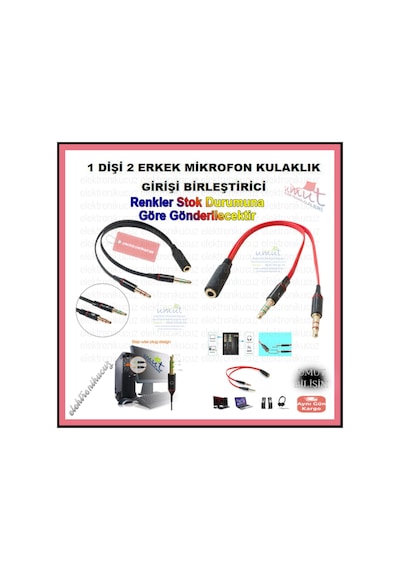 3.5Mm Kulaklık Çevirici Mikrofon Kulaklık Ayırıcı Aparat (478712063)