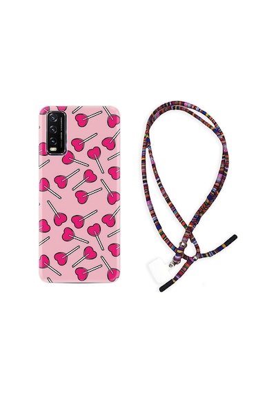 Vivo Y11S Kılıf Rasta Boyun Askılı Heart Lollipop 1414