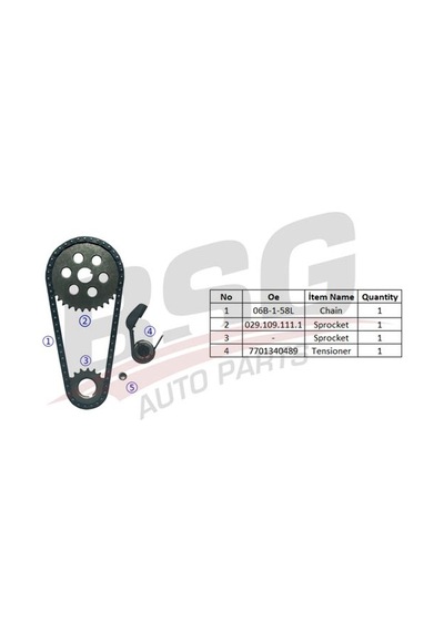 Bsg Eksantrık Zıncır Setı Zıncır-zıncır Gergısı Ve Dıslı - R9 R12 73-