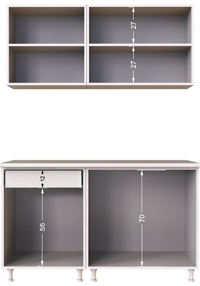 Tdesigno Inci Hazır Mutfak Dolabı 140 Cm - Tezgah Dahil Ceviz