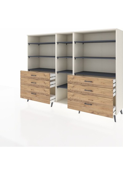 Hyperion Dolap 10 Raflı 6 Çekmeceli 220x44x163 Aytaşı-antrasit/çam Antrasıt/atlas Çam - Aytası Hyperion Dolap 10 Raflı 6 Çekmeceli 220x44x163 Aytaşı-antrasit/çam Antrasıt/atlas Çam - Aytası