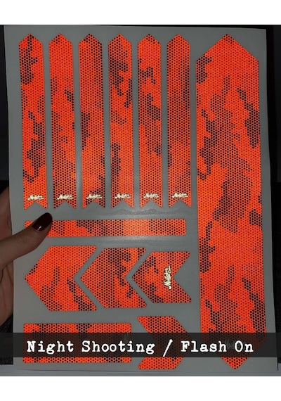 Bcy35 Reflektif Bisiklet Sticker Seti Avantaj Paket Kirmizi Siyah