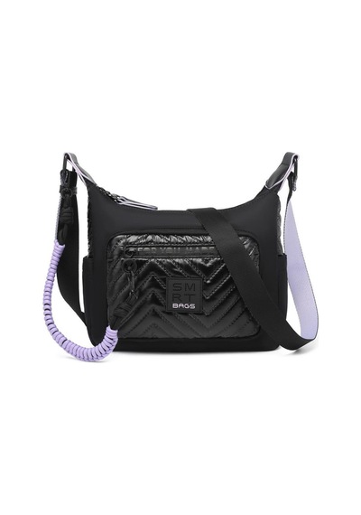 Smart Bags Parlak Kumaş Çapraz Askılı Kadın Postacı Çantası 3251 Siyah