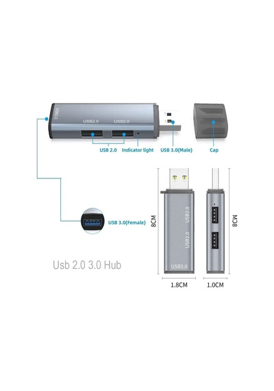 Usb Adaptör Hub - 1 X Usb 3.0 + 2 X Usb 2.0 Çoklayıcı Hub