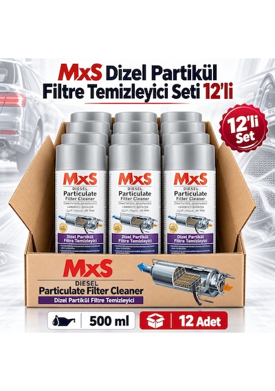 Mxs Dizel Partikül Filtre Temizleyici Sprey 500 Ml 12 Li Dpf Temizleme Seti