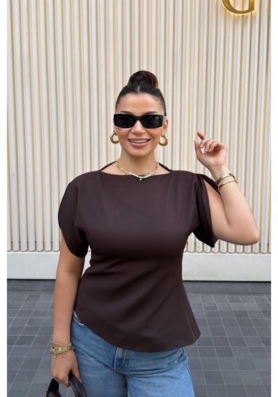Gigi Wardrobe Cafe Noir Bluz Ekru Ekru