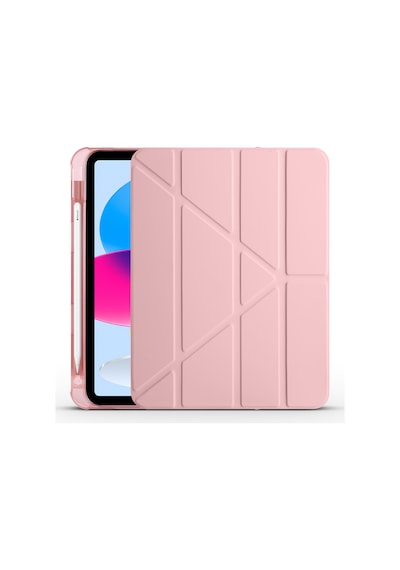 Apple  Uyumlu iPad, 10.9 2022 10.nesil Kılıf Tri Folding Kalem Bölmeli Standlı Kılıf
