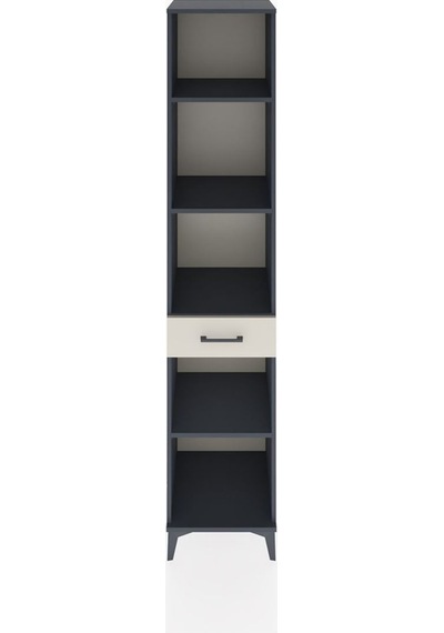 Hyperion Dolap 4 Raflı Tek Çekmeceli Tek Askılı 44x44x221 Çam-antrasit Antrasit Hyperion Dolap 4 Raflı Tek Çekmeceli Tek Askılı 44x44x221 Çam-antrasit Antrasit