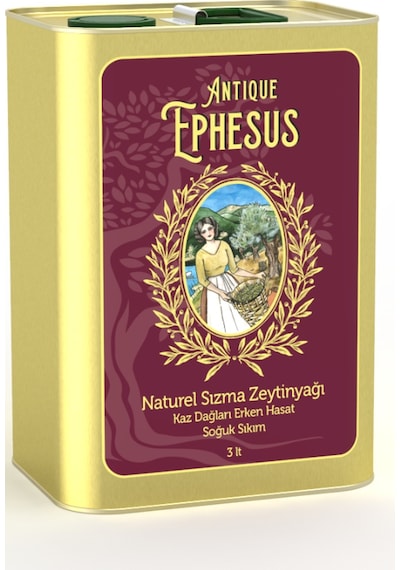 Antique Ephesus Erken Hasat Soğuk Sıkım Naturel Sızma Zeytinyağı Teneke 3 L