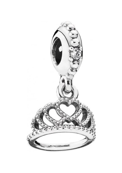 Nur Silver Sallantılı Taç Gümüş Charm Nur-bl03562